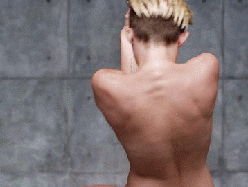 miely cyrus naked wrecking ball sexy music video gif