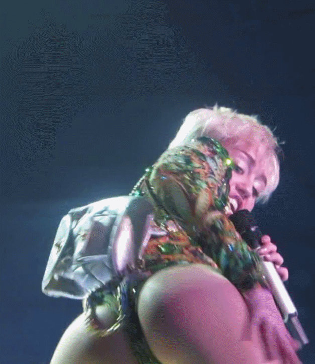 miley cyrus spanking her ass thong sexy tv star gif